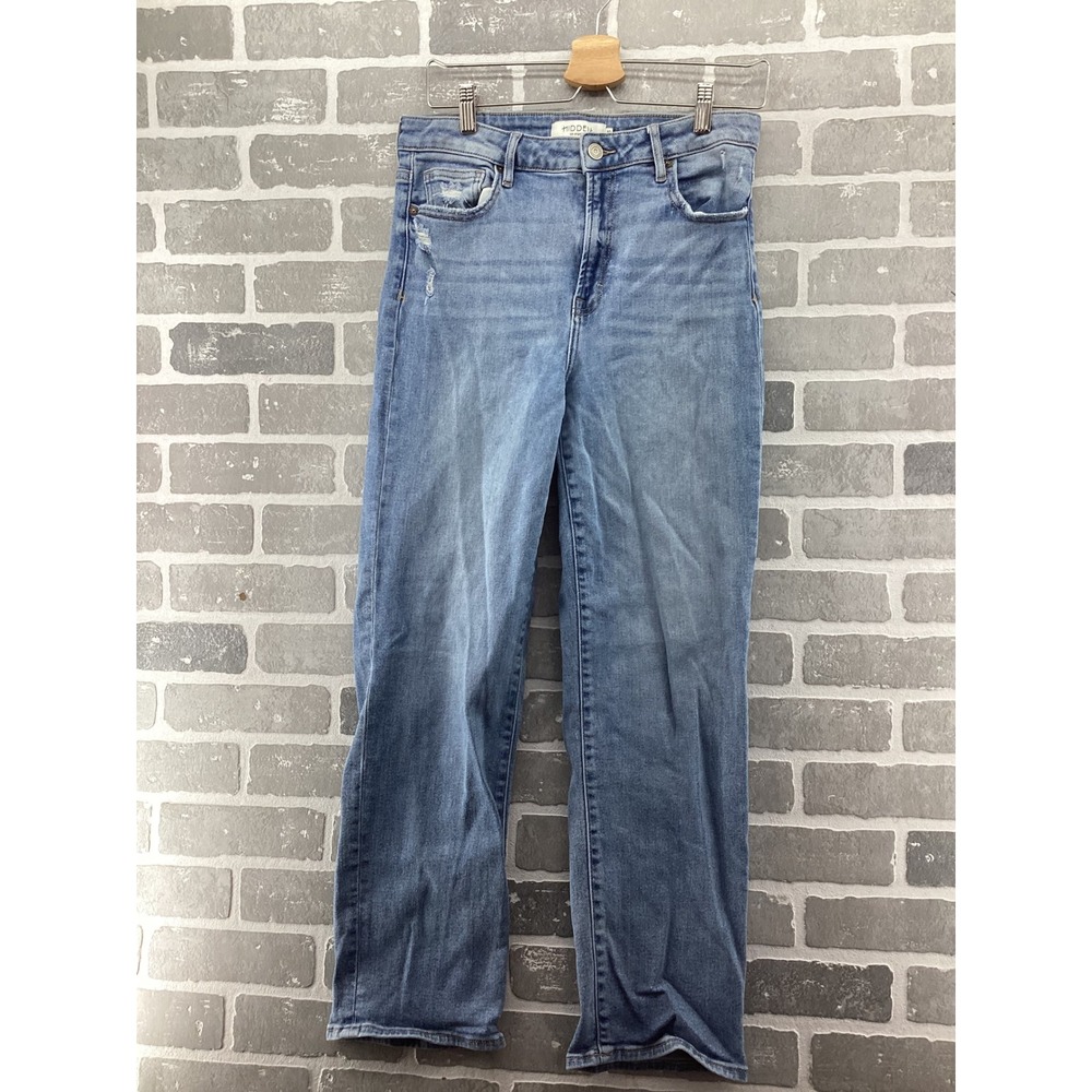 HIDDEN Los Angeles Womens Distressed Straight Leg Jeans Blue Size 30 HD1443ST